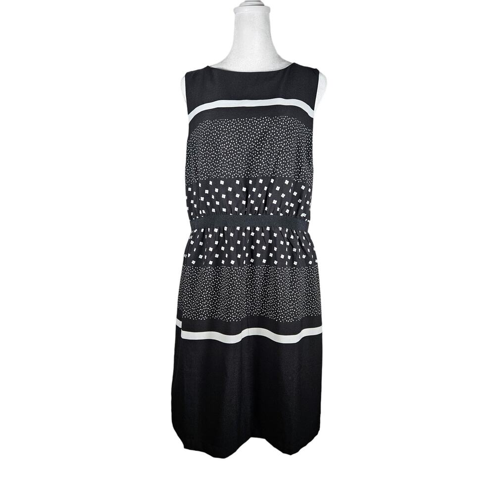 Ann Taylor LOFT Women's Black and White Tank Dress Size‎ Medium